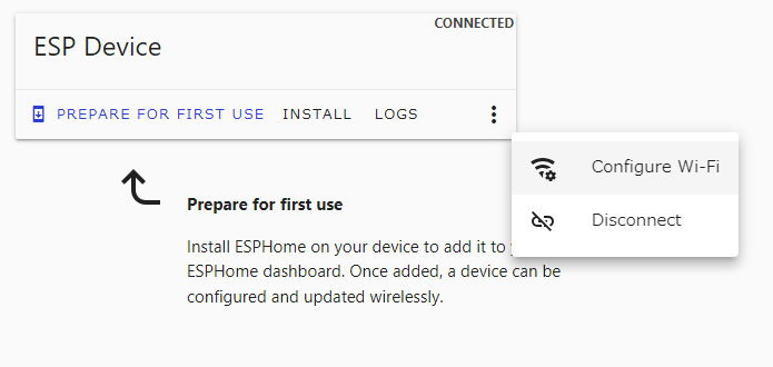 ESPHome configure wifi 1